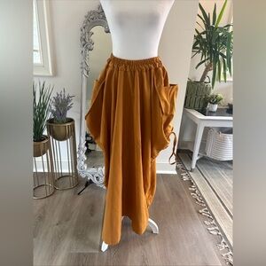 Women’s Boho Maxi Skirt Drawstring Adjustable Sm